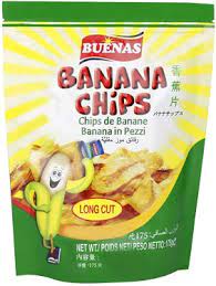 Banana Chips ,Long cut 175gr. Buenas